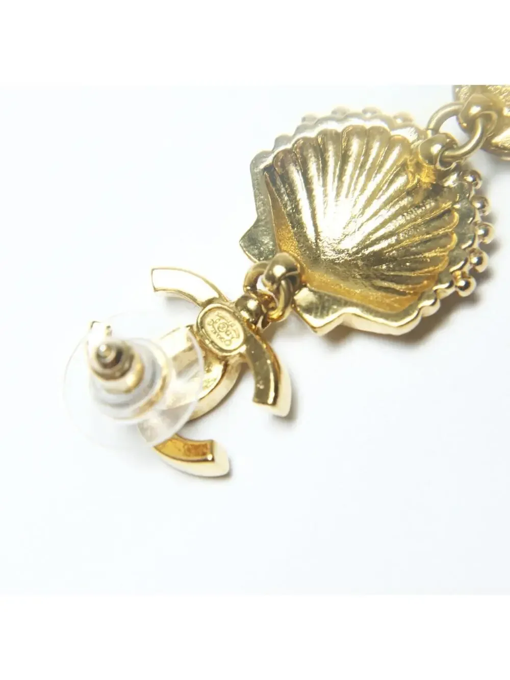 Chanel Earrings Pearl Gold-Tone Metal #246953C10B